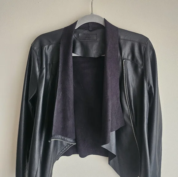 Blank NYC Faux Leather Drap Jacket - Picture 2 of 4